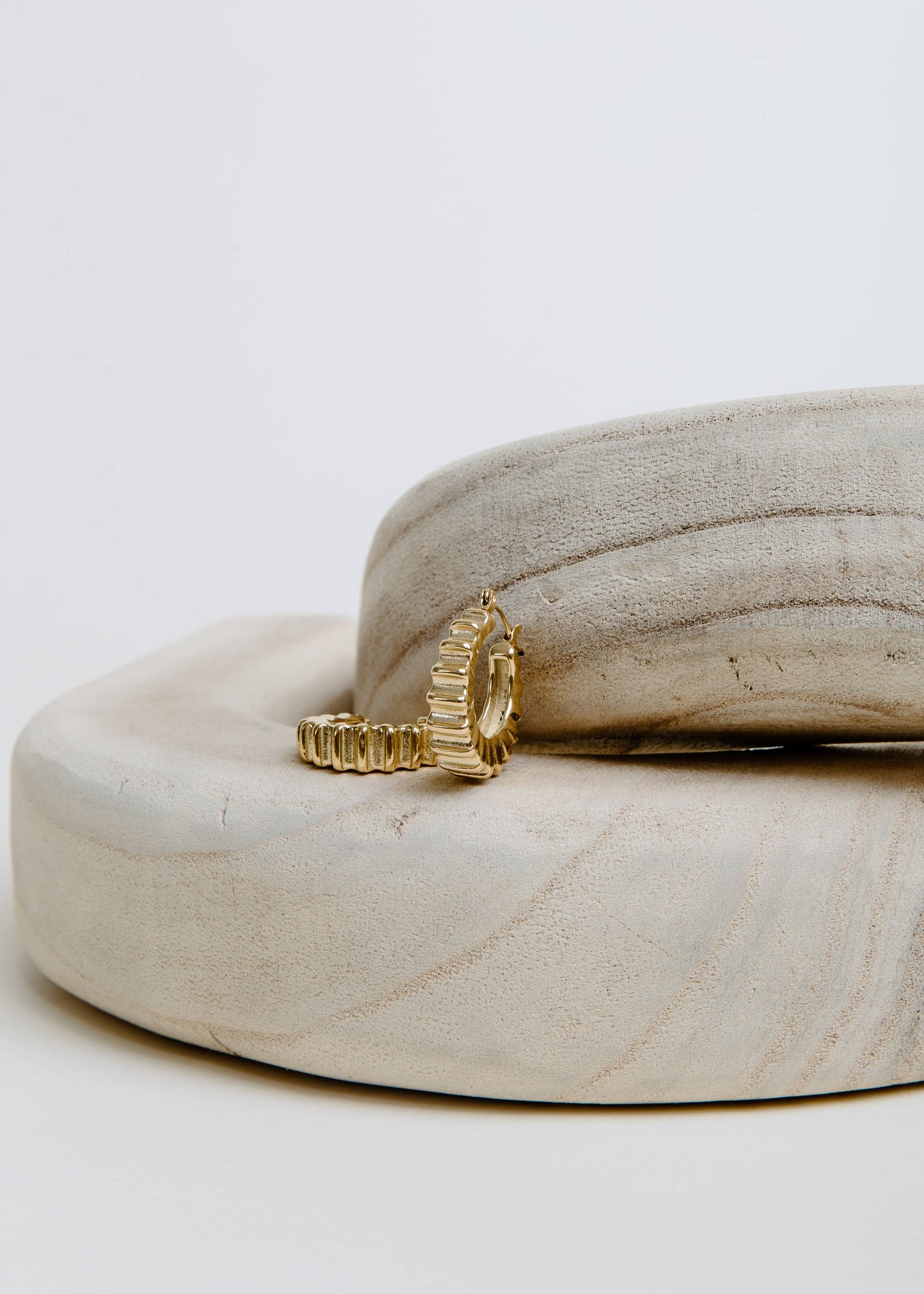 Wavy Gold Hoop Earrings