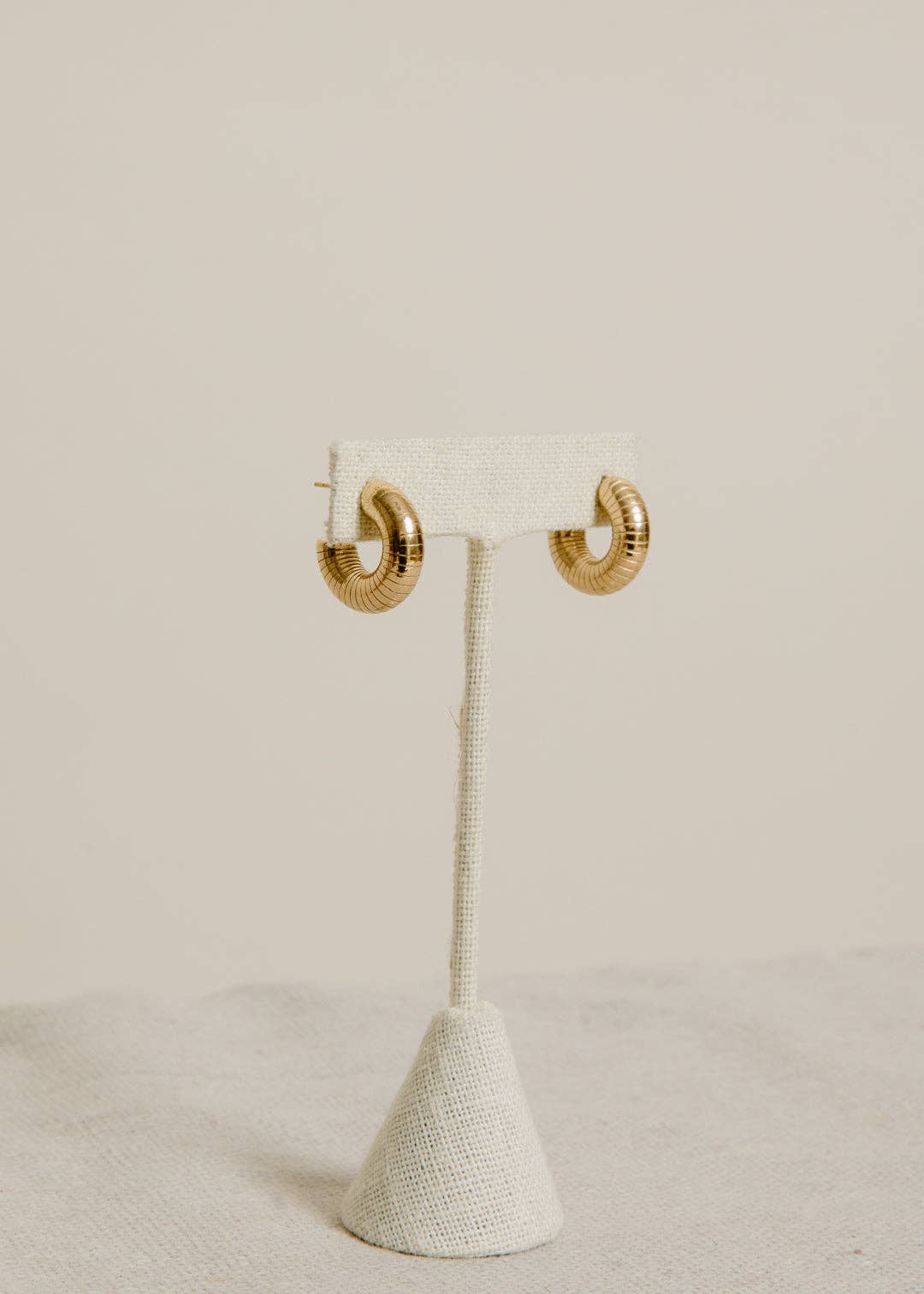 Etched Gold Hoops