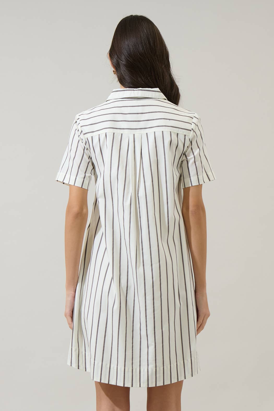 Sugarlips White Striped Mini Dress