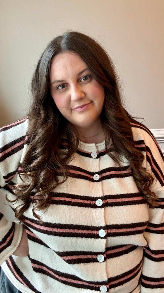 Striped Knit Cardigan