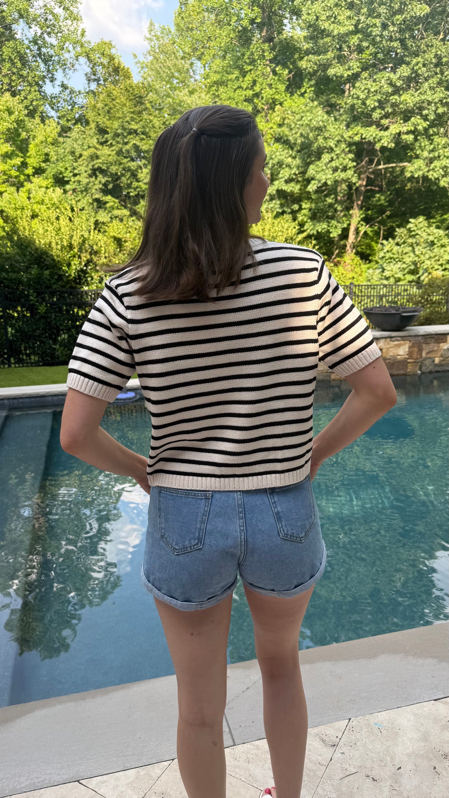 Striped Button Down Sweater