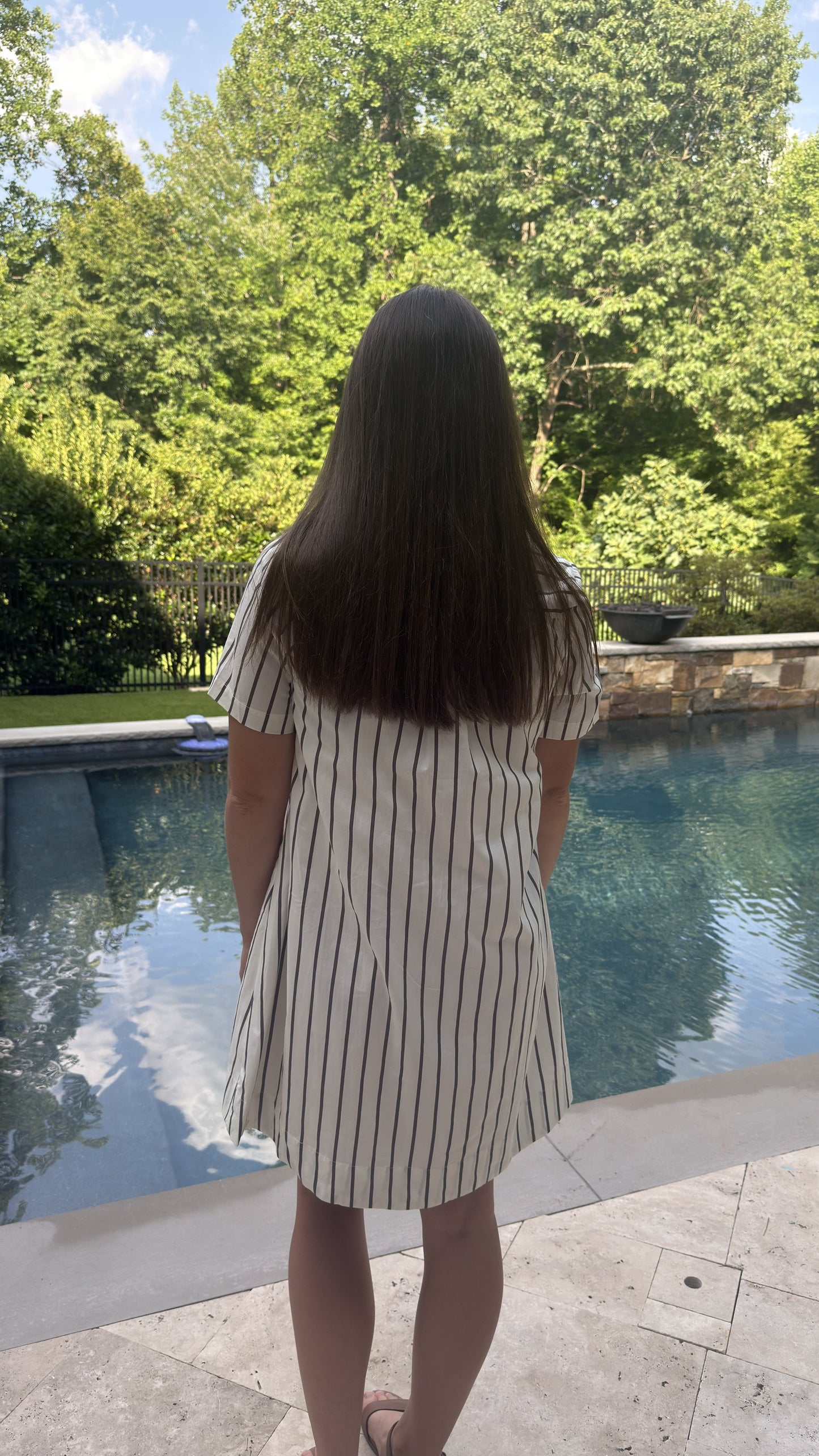 Sugarlips White Striped Mini Dress