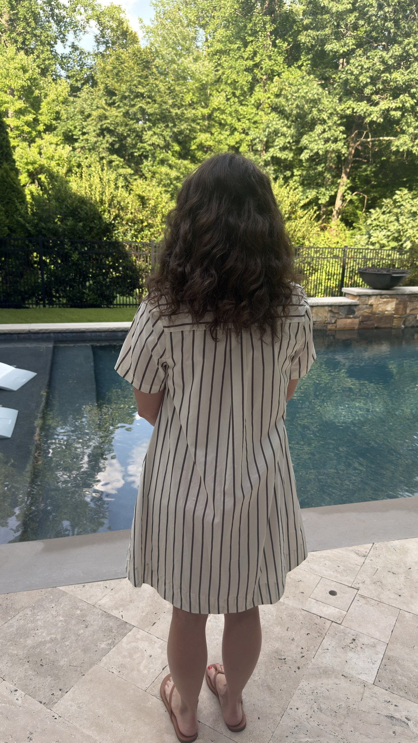 Sugarlips White Striped Mini Dress