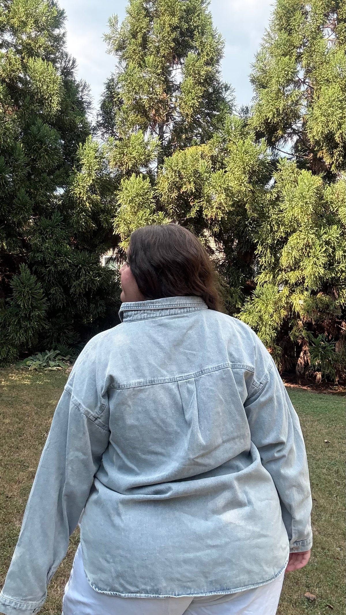 Oversized Light Denim Shirt Jacket