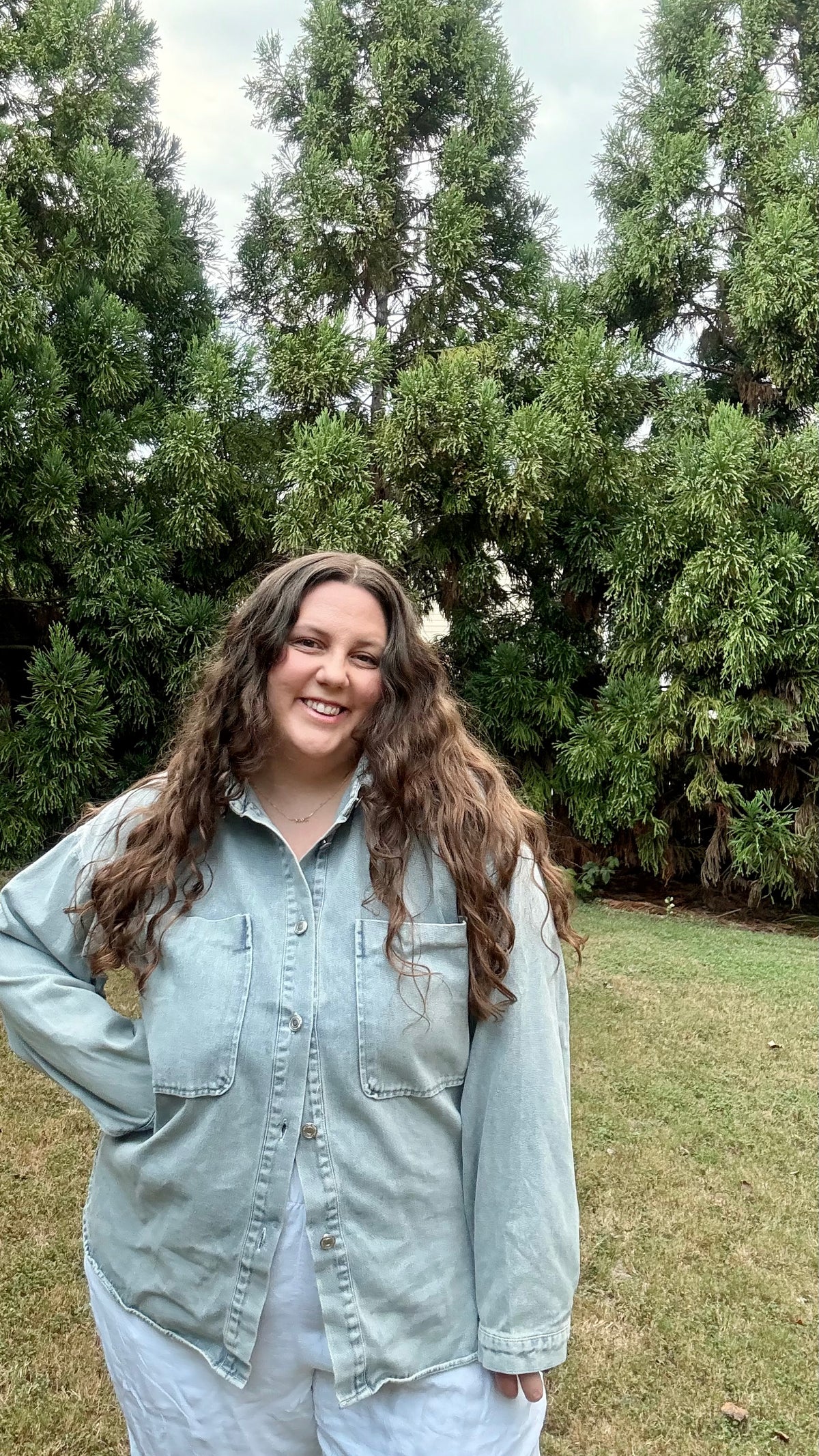 Oversized Light Denim Shirt Jacket