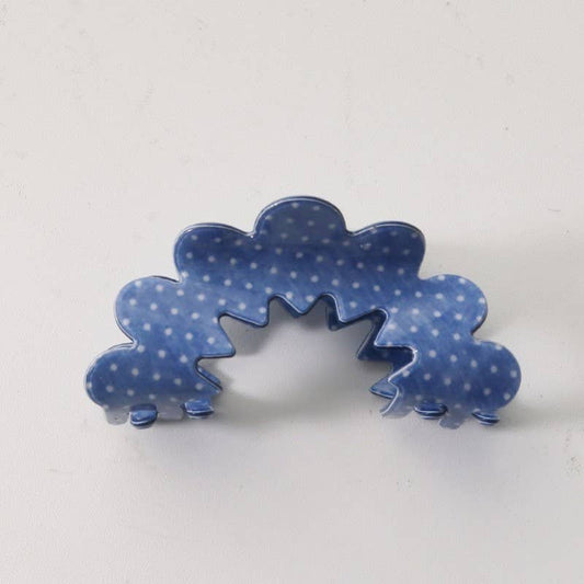Blue Vintage Style Hair Claw Clip